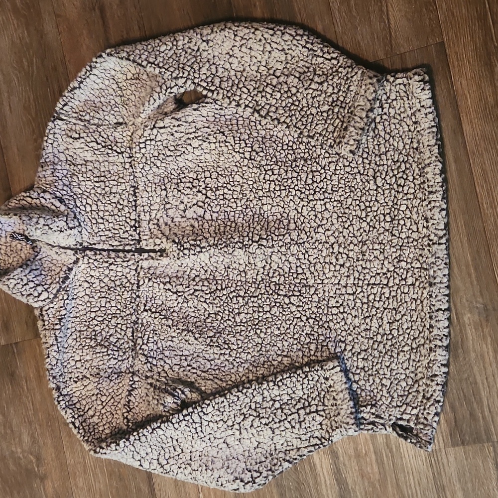 Boxercraft Quarter-Zip Sherpa Popcorn Texture Jacket - Size Medium